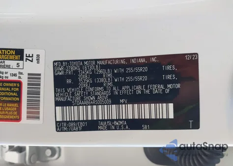 2024 Lexus Tx 350 Premium z USA, uszkodzony, nr VIN 5TDAAAB64RS005009